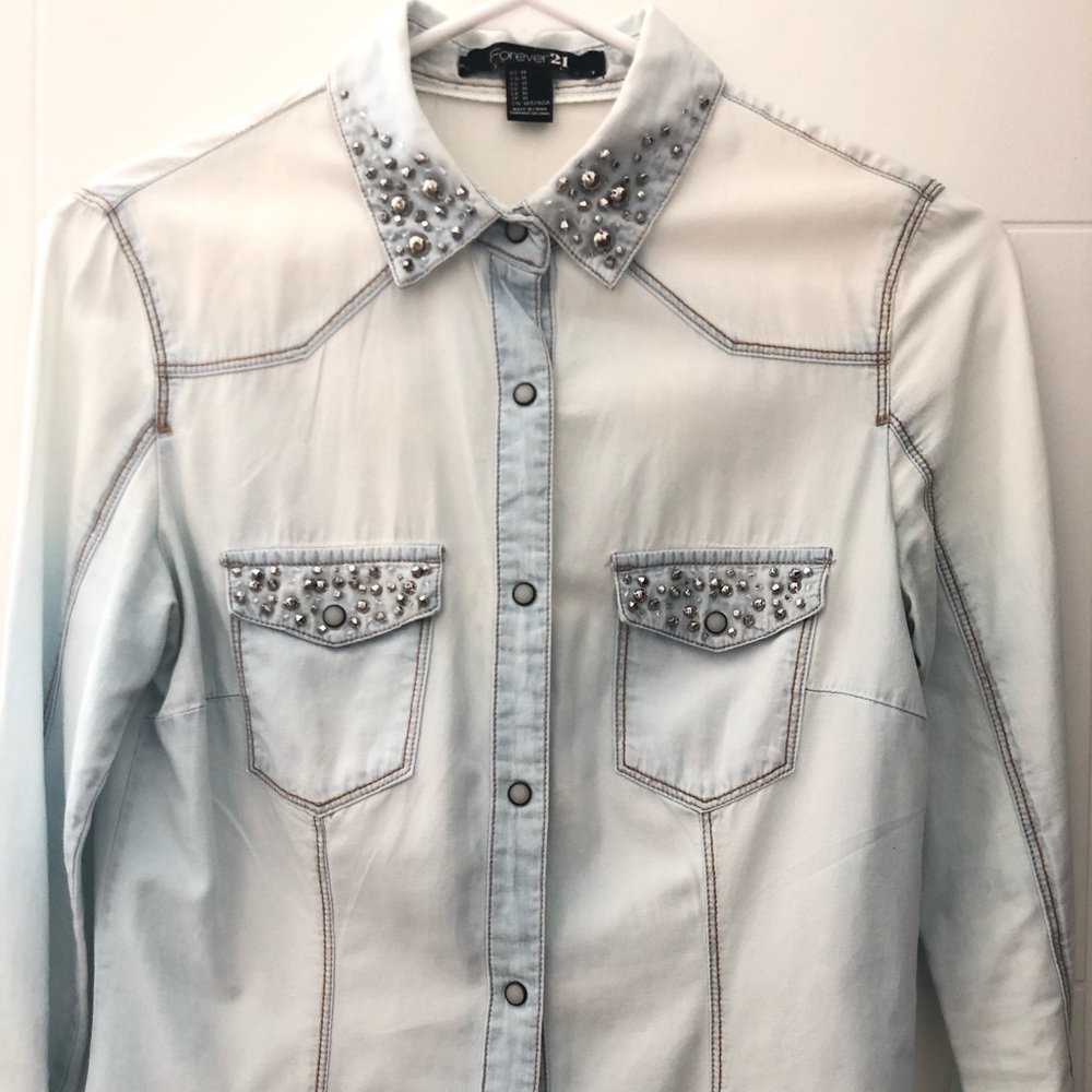 Denim Bottom Shirt - Picture 2 of 6